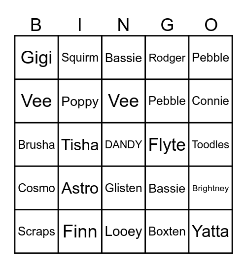 TWISTED B-B-B-BINGO Card
