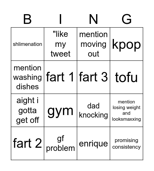 anglebeat bingo Card