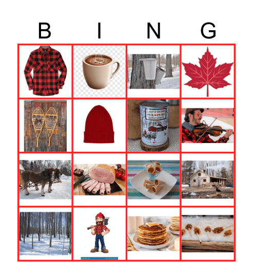 La cabane à sucre Bingo Card