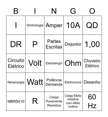 EletroBingo Card