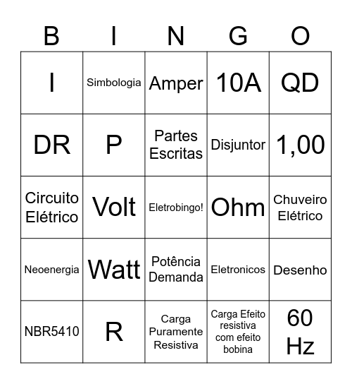 EletroBingo Card