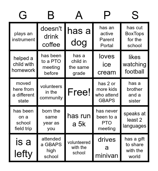 BINGO Card