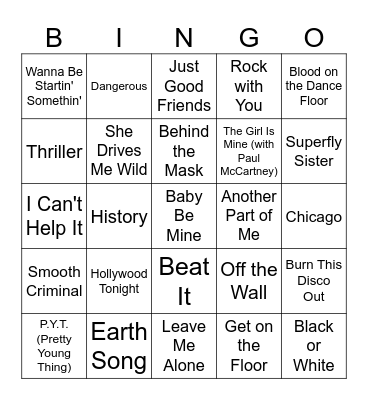 This is Michael Bingo Card