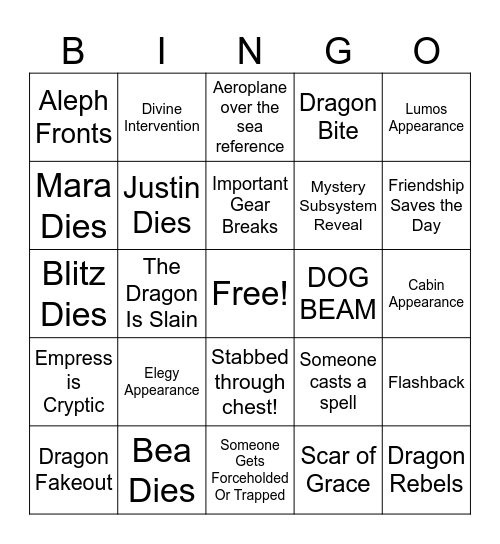 TH9 Bingo Card
