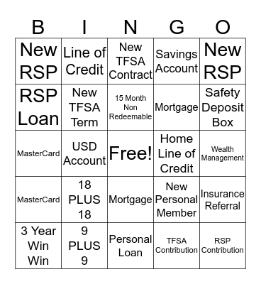 RRSP BINGO WEEK 6 Bingo Card