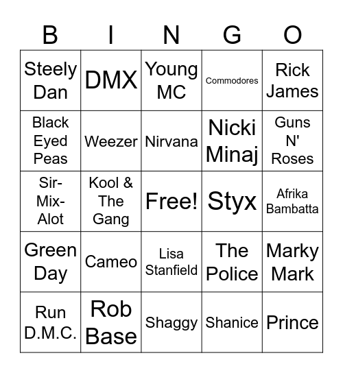 4/13/26 Warm Up Bingo Card