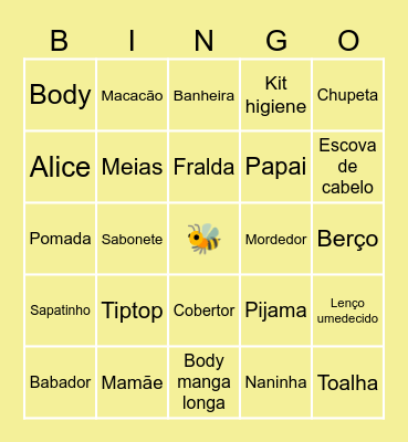 CHÁ DA ALICE Bingo Card