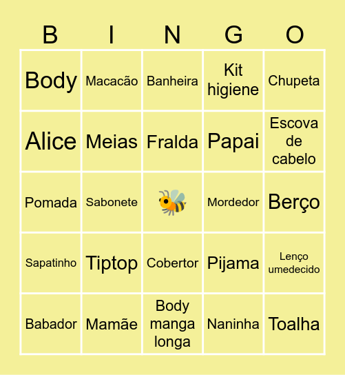CHÁ DA ALICE Bingo Card