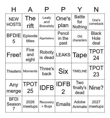 Happy Place 2 Bingo Card