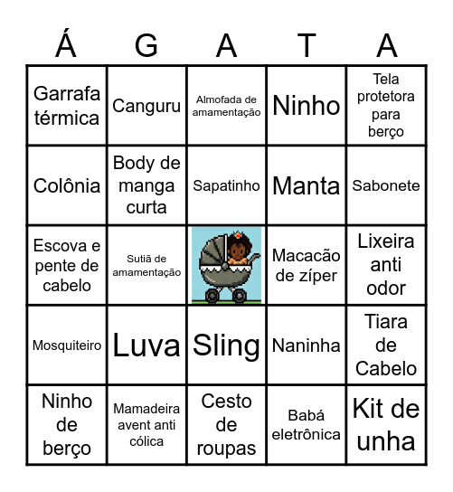 Bingo do Chá da Ágata Bingo Card