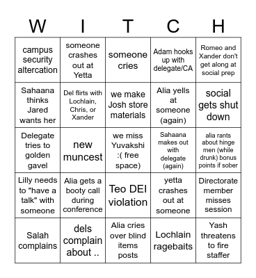Evil Bingo Card