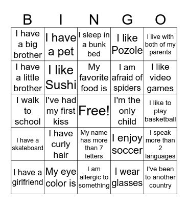 Junior Journey  Bingo Card