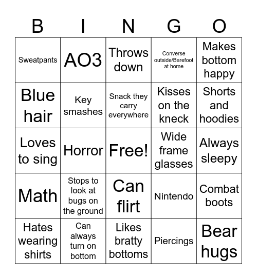 Top Bingo Card