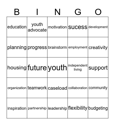 First Place LA Bingo Card