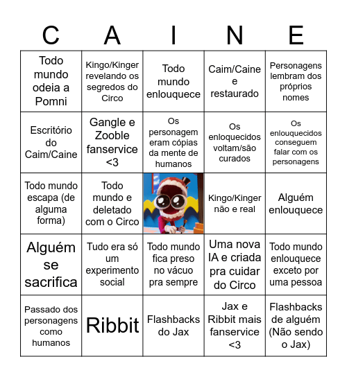 Bingo TADC ep 9 Bingo Card