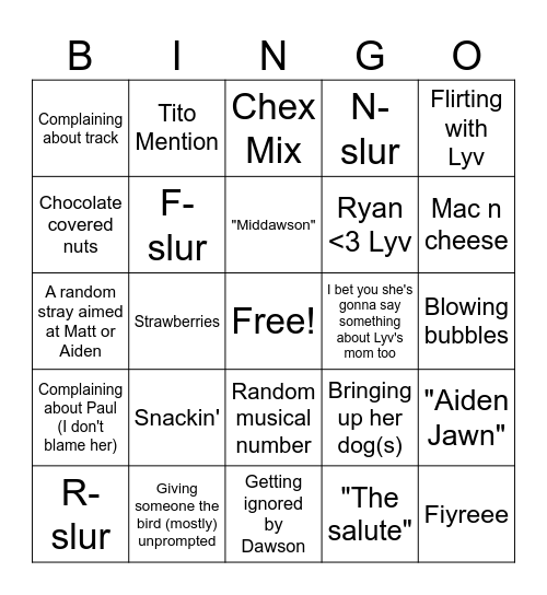 Caty Brewer Bingo!! Bingo Card