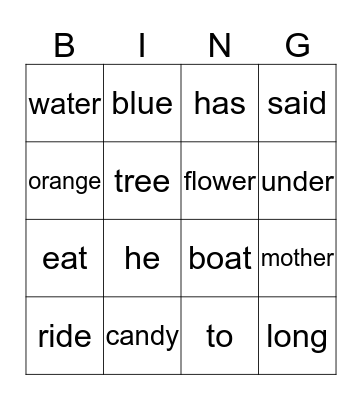 Lucy's Bingo #4 Bingo Card