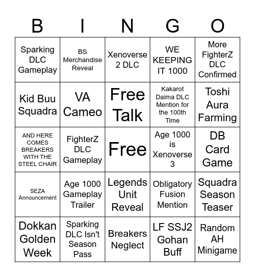 Card Maker Bingo Card