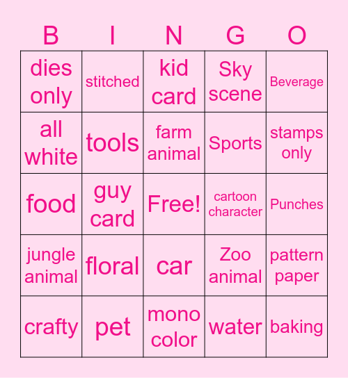 Card styles Bingo Card
