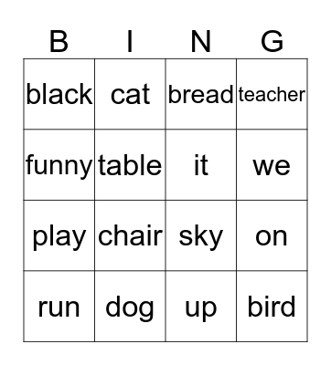 Lucy's Bingo #5 Bingo Card
