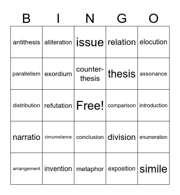 LTW Review Bingo Card