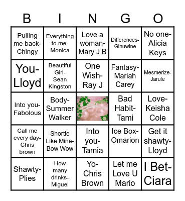 R&B Bingo Card