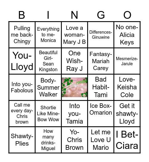 R&B Bingo Card