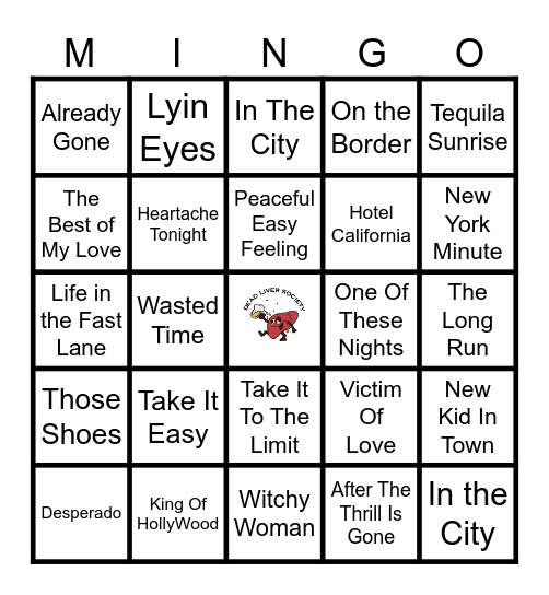 Artist Spotlight Eagles Bingo Card