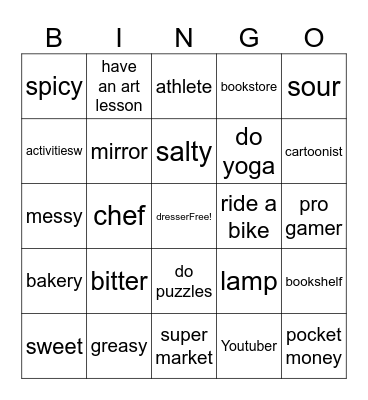 Units 1-5 Bingo Card
