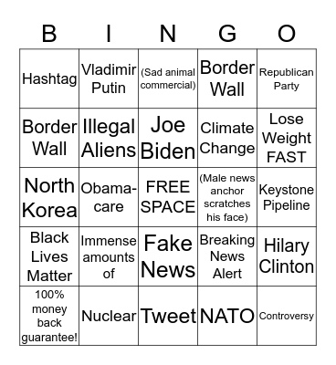 Fox News BINGO Card