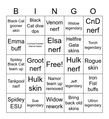 S7.5 Bingo Card