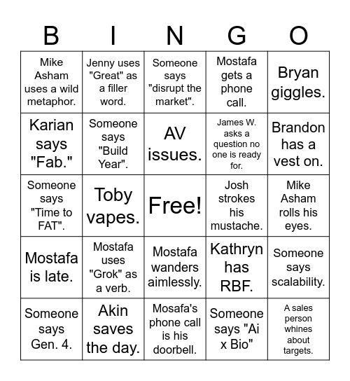 Automata FY27 Offsite Bingo Card