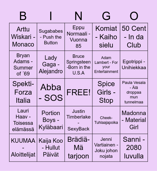 Spring Festival Musabingo Card