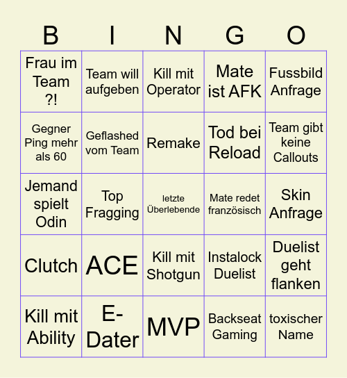 Touko's Valorant Bingo Card