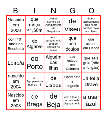 Pede a assinatura a alguêm... Bingo Card