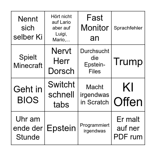 Lou Bingo Card
