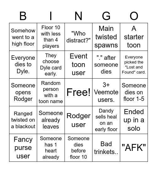MATCHMAKING IN DANDY'S WORLD!! Bingo Card
