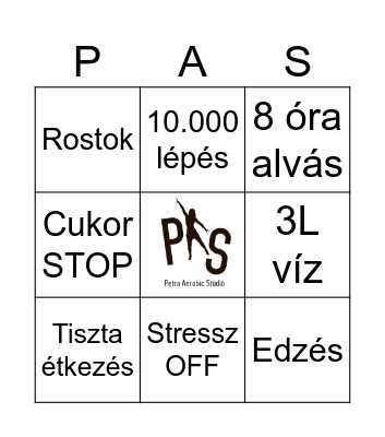 PAS tavaszi kihívás Bingo Card