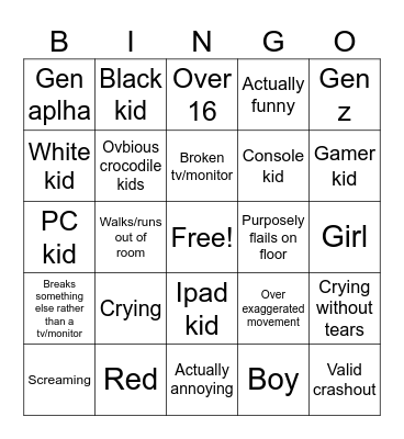 Spoiled kit bingo Card
