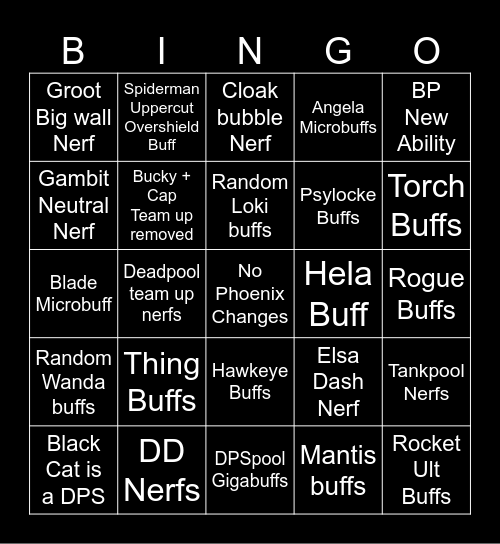 SirSymbiote Season7.5 Patch notes Prediction Bingo Card