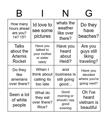 Marc bingo Card