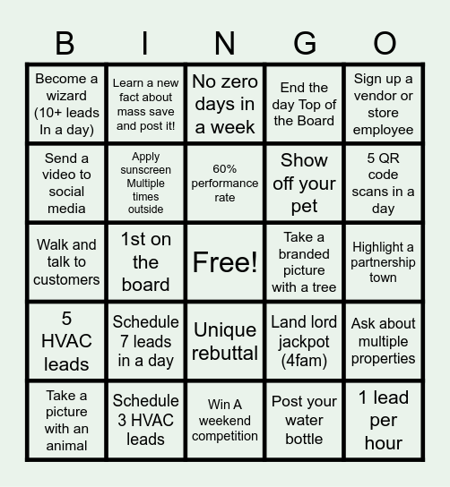 HomeWorks May Days Bingo! Bingo Card