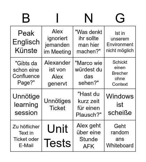 Bingo Card