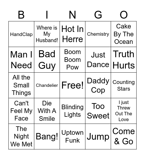 MCC Bingo #2 Bingo Card