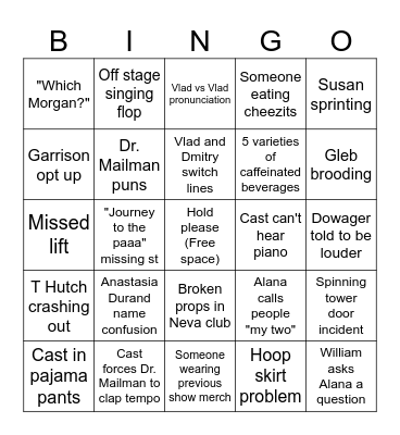 ANASTASIA Tech Bingo Card