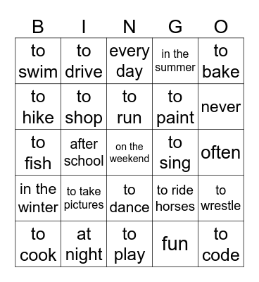 Hobbys und mehr! Bingo Card