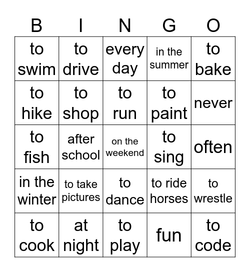 Hobbys und mehr! Bingo Card