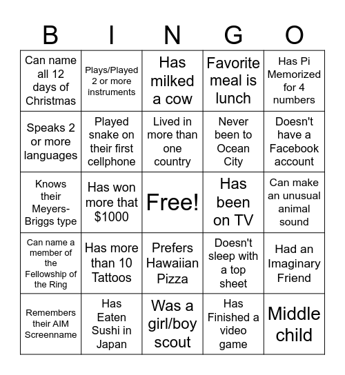 ADR Managers Bingo Card