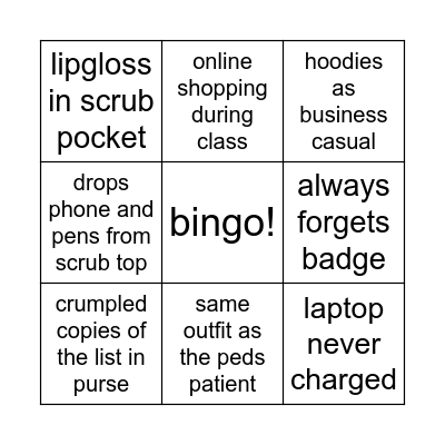 young ho bingo (PA edition) Bingo Card