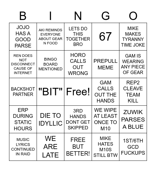 EVERYTHING WILL HAPPEN BINGO Card